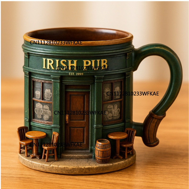 Craft Beer & Wine U- - 3D 아일랜드 펍 패턴 스테인리스 스틸