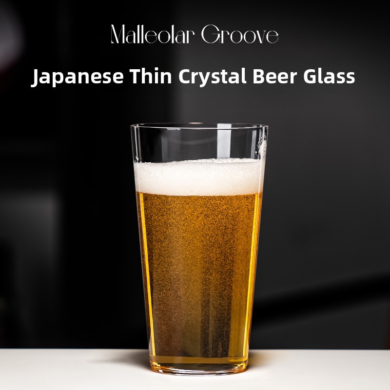Craft Beer & Wine U- - 고급 일본산 수제 크리스탈 유리 맥주잔,