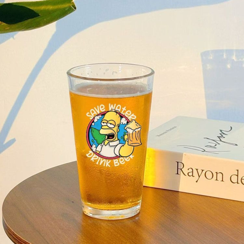 새로운 심슨 가족 크리에이티브 맞춤형 맥주잔 고급스러운 - Wine Beer Glass Set 리뷰 및 가격