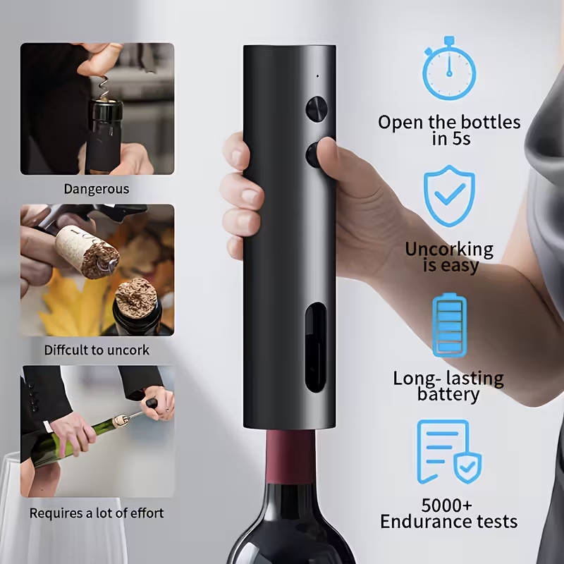 전동 와인 오프너 세트 신제품 자동 레드 와인 코르크스 - Wine Beer Bottle 리뷰 및 가격