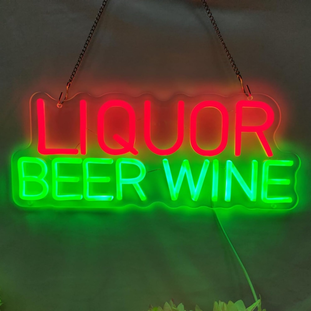 주류 맥주 와인 LED 네온사인 벽 장식, 5V 사업용 - Wine Beer Whiskey Year 리뷰 및 가격
