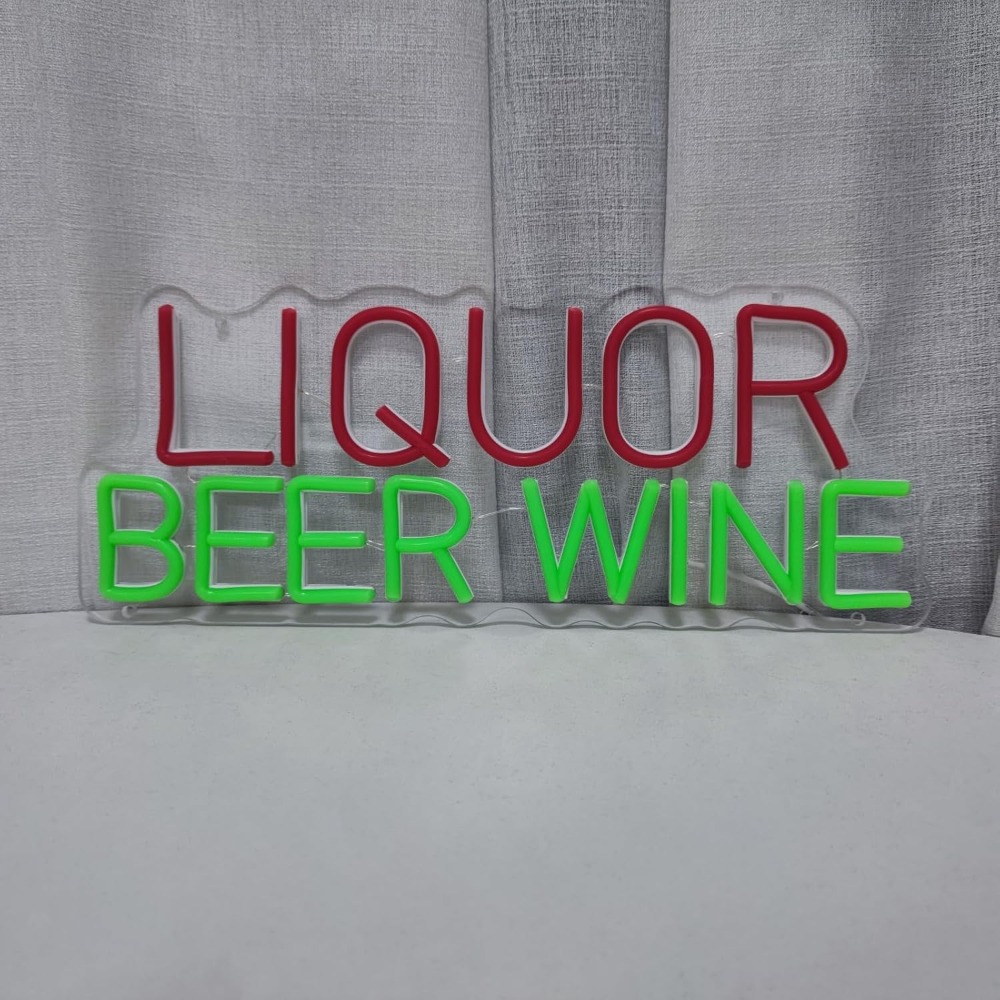 주류 맥주 와인 LED 네온사인 벽 장식, 5V 사업용 - Wine Beer Whiskey Year 리뷰 및 가격