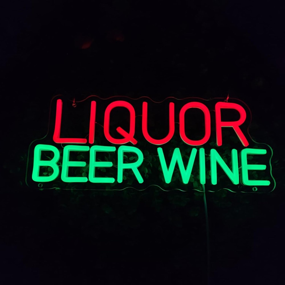 주류 맥주 와인 LED 네온사인 벽 장식, 5V 사업용 - Wine Beer Whiskey Year 리뷰 및 가격