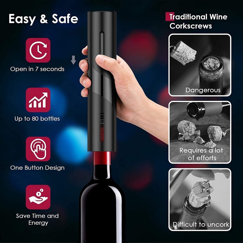 충전식 다기능 전기 자동 코르크 따개 와인 오프너 세트 - Wine Beer Bottle 리뷰 및 가격
