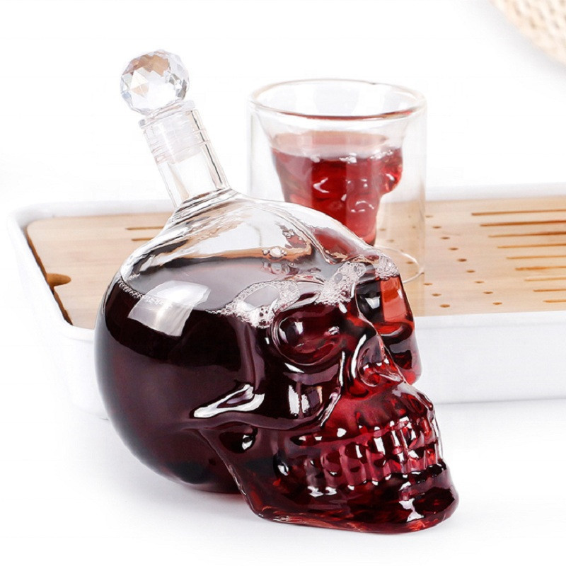 창의적인 해골 머리 디캔터 크리스탈 병, 보드카 와인  - Wine Beer Glass Set 리뷰 및 가격