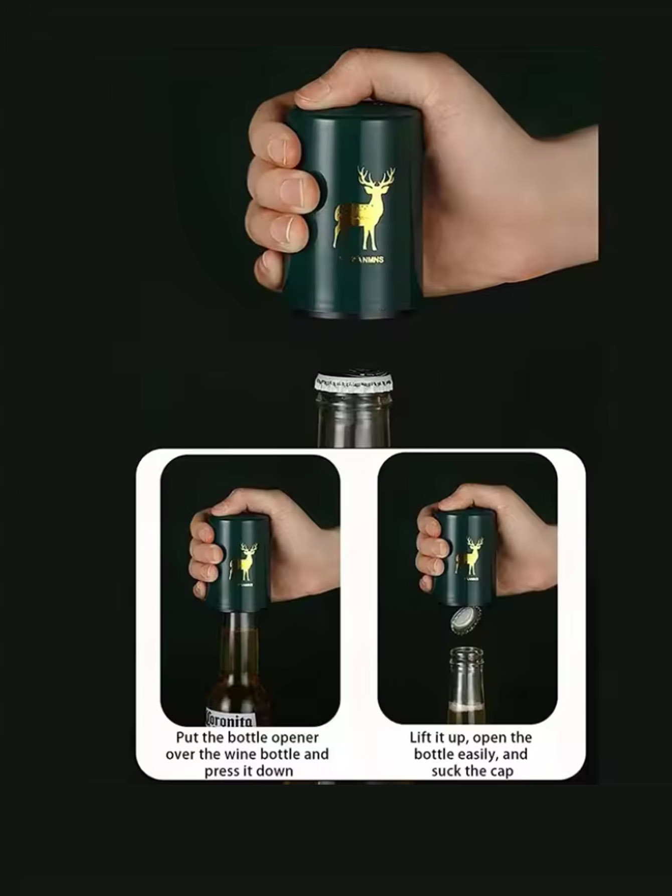 자동 맥주 병따개 스테인리스 스틸 프레스 뚜껑 맥주 코 - Wine Beer Bottle 리뷰 및 가격